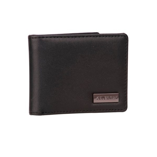 [6767] Mens Wallet Aaron Bi-Fold Black
