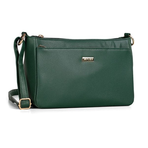 [13339] Handbag Kylie Front Zip Pocket Crossbody Emerald Green