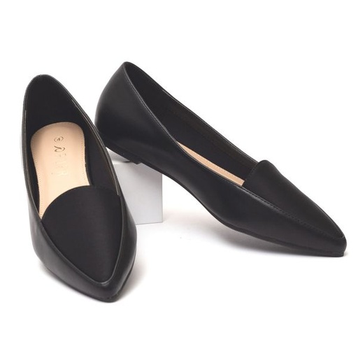 [5636] Shoes Nyala Pointy Pump Black Size 6