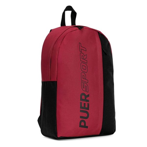 [15664] Mens Bag Puer Sport 2 Tone Backpack Burgundy Black