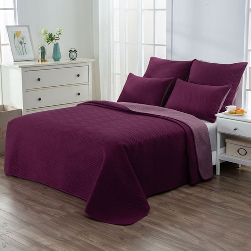 [6795] Dual Purple King Quilt Set