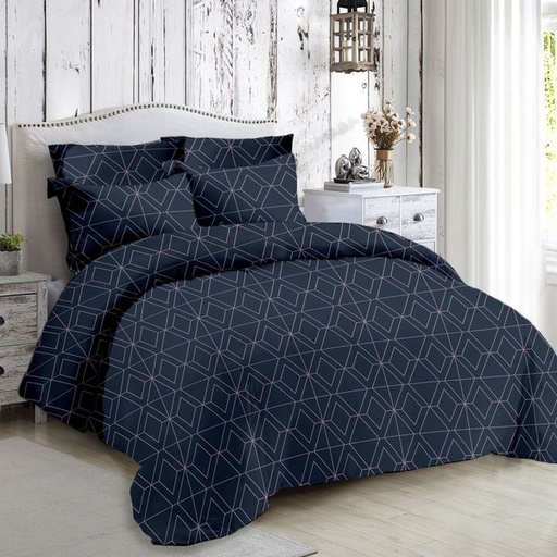 [9174] Jade Navy King Duvet Set