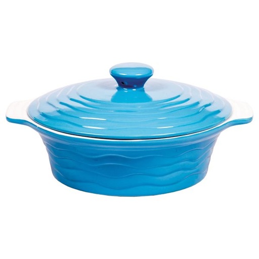 [4364] Ocean Waves 1lt Casserole Bowl with Lid