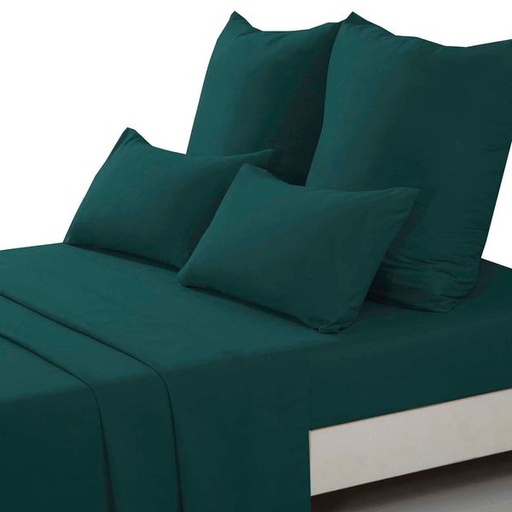 [13139] Dark Green Pillowcases 2pc