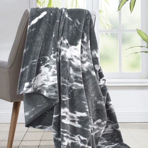 [1500] Marble Blanket Dark Grey - 150cm x 200cm