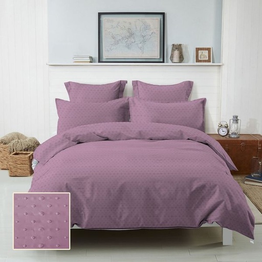 [5585] Dot 3D Dusty Pink King Duvet Set