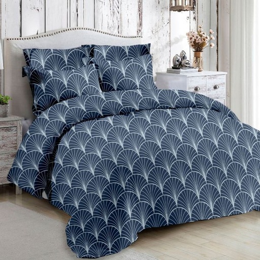 [7919] Nobel Blue King Duvet Set