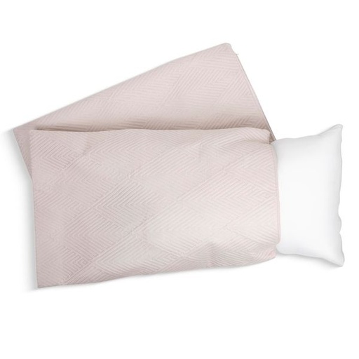 [14855] Quilted Taupe Std Pillow Protector W/proof 2pc