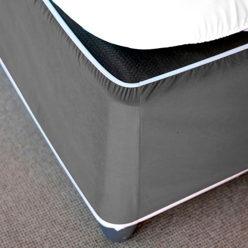 [11350] Suede Dark Grey Queen Bed Wrap