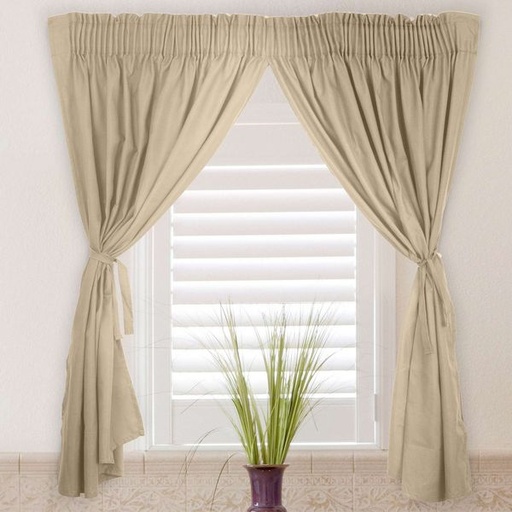 [13018] Cafe Short Curtain Beige