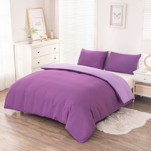 [13264] Dual Light Purple Double Duvet Set