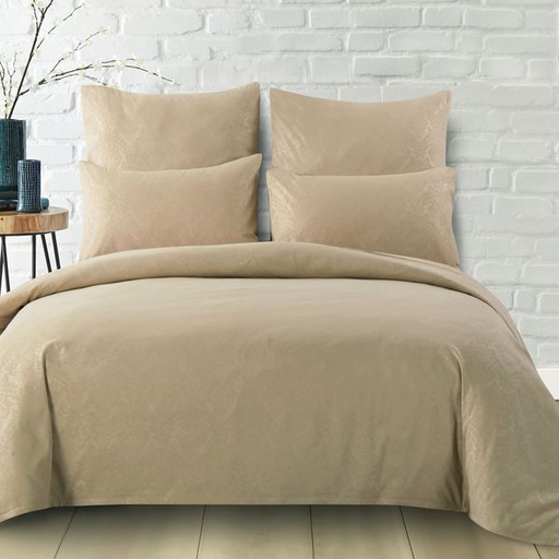[4205] Royal Cream Double Duvet Set Embossed