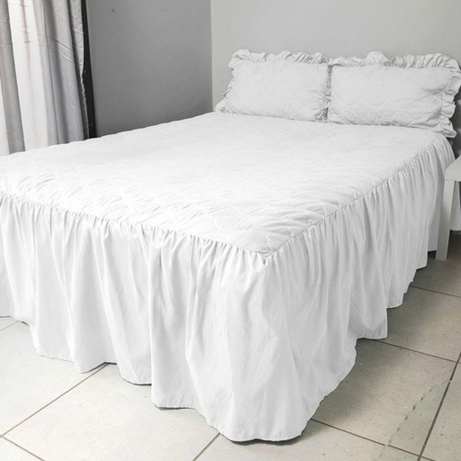 [13016] Bedspread White Queen Set
