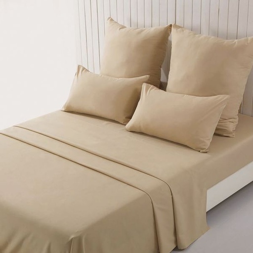[4196] Light Cream Continental Pillowcases 2pc