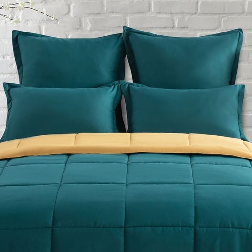 [7373] Olive & Mustard Pillowcases 2pc