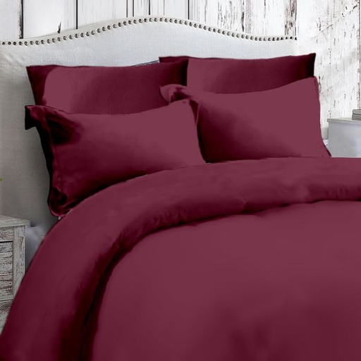 [8108] Maroon Textured Pillowcases 2pc