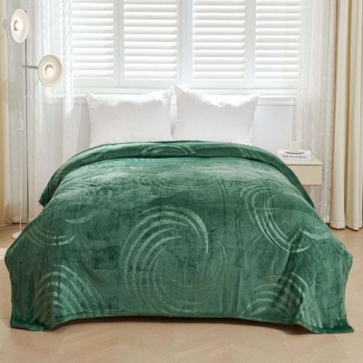 [14191] Swirl Blanket Green
