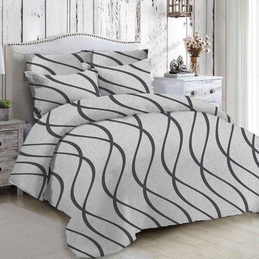 [11147] Wave Twist Magnet Queen Duvet Set