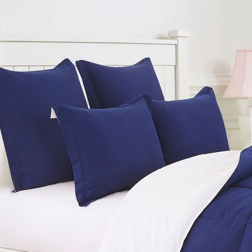 [4756] Navy & White Pillowcases 2pc
