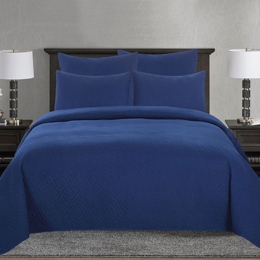 [4741] Sahara Navy King Quilt Set