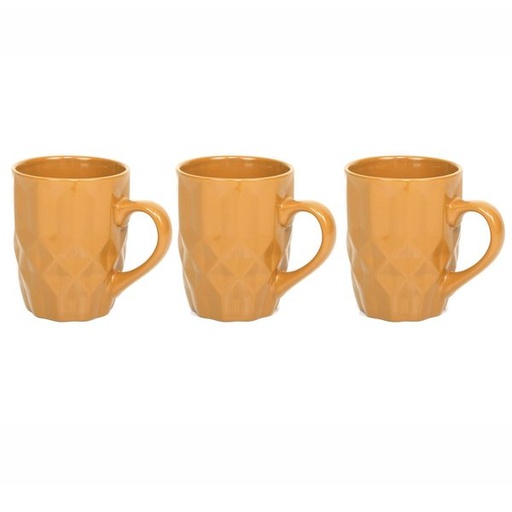 [6900] Unique Mustard Mugs 3pc