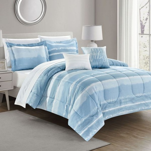 [10539] Luna King Comforter Set 9pc