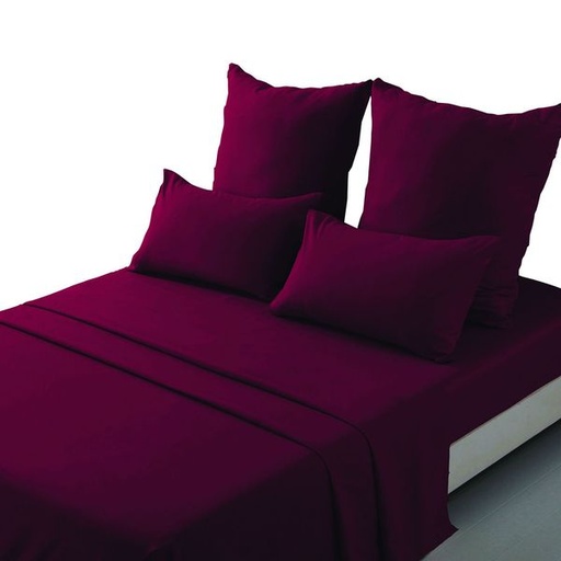 [5264] Maroon Continental Pillowcases 2pc