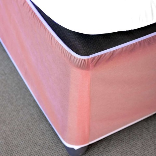 [11347] Suede Pink Queen Bed Wrap
