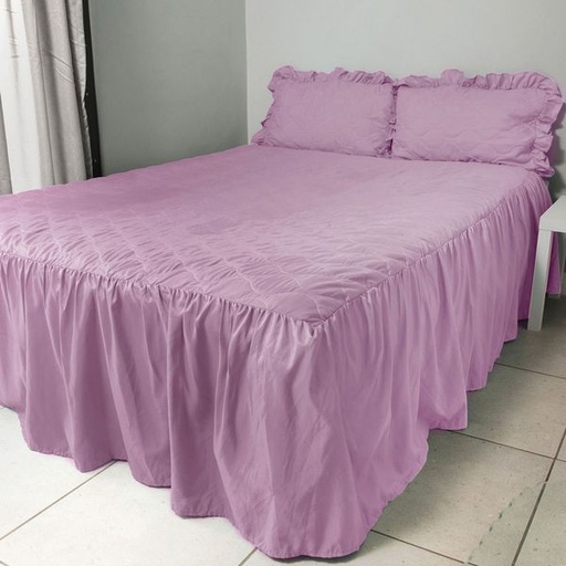 [2414] Bedspread Pastel Pink Queen Set
