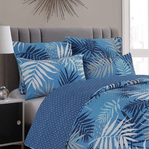 [1435] Blue Fern Conti Pillowcases 2pc