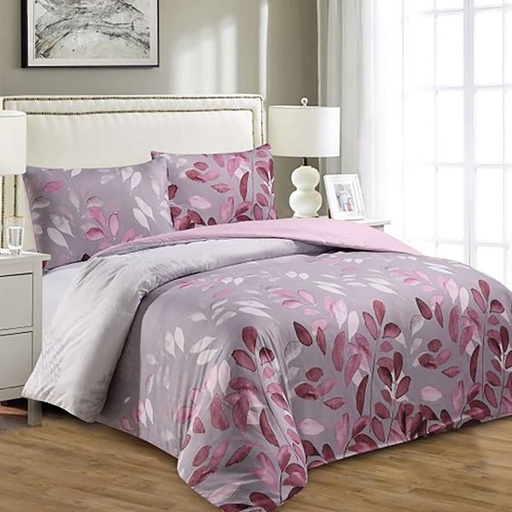 [11220] Botanical Pink Queen Duvet Set
