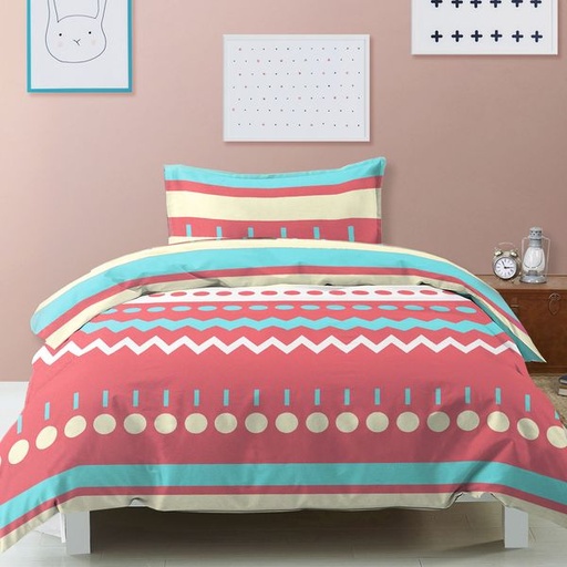 [5632] Childrens Festival Pink & Turq 3/4 Comforter Set