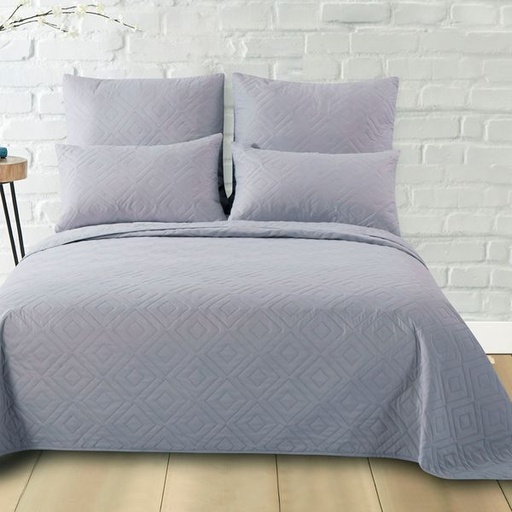 [4199] Quadro Grey King Quilt Set