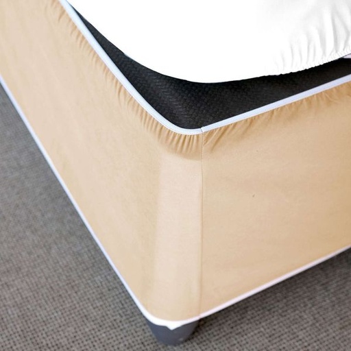 [11376] Suede Beige Queen Bed Wrap