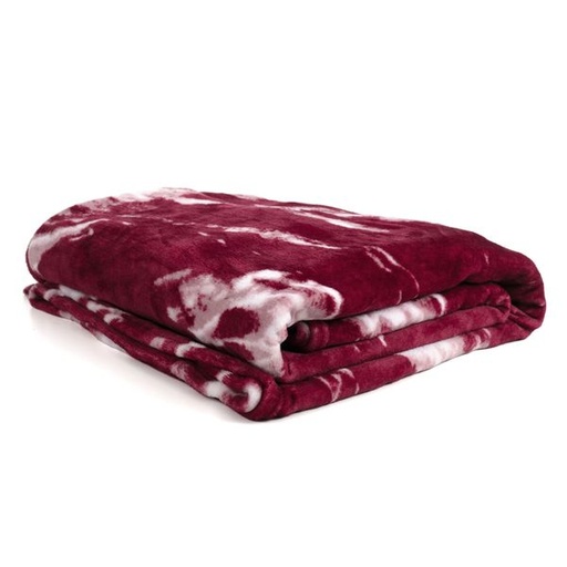 [1503] Marble Blanket Maroon - 150cm x 200cm