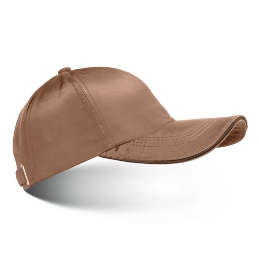 [14015] Hat Mens Cap With Peak Trim Camel