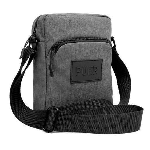 [15535] Mens Bag Wade Canvas Messenger Charcoal