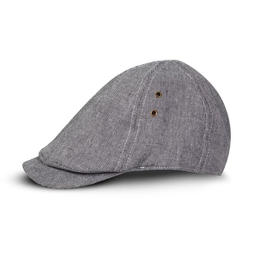 [7704] Hat Mens Soft Flat Cap Black