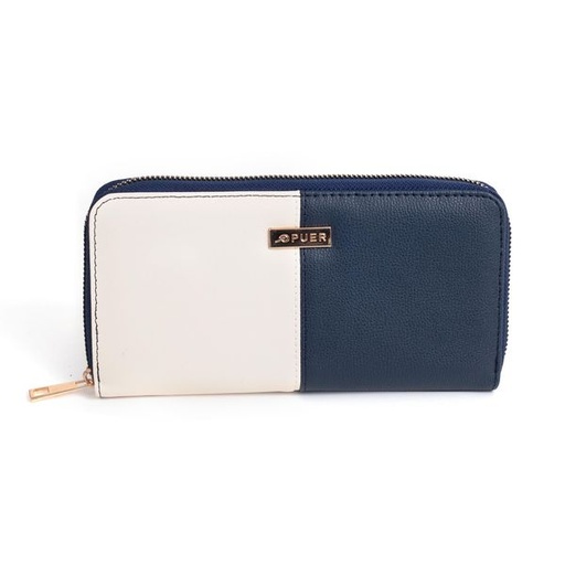 [8444] Purse Kirsten Zip Around Navy/Cream