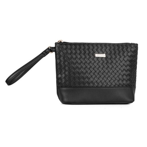 [13423] Cosmetic Bag Destiny Crosshatch Black