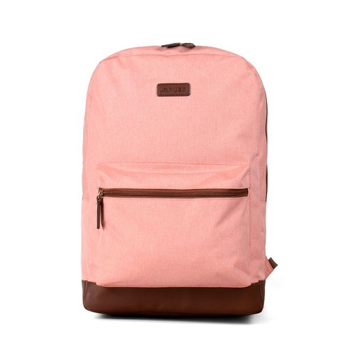 [11530] Handbag Evelyn Canvas and PU Backpack Peach Brown