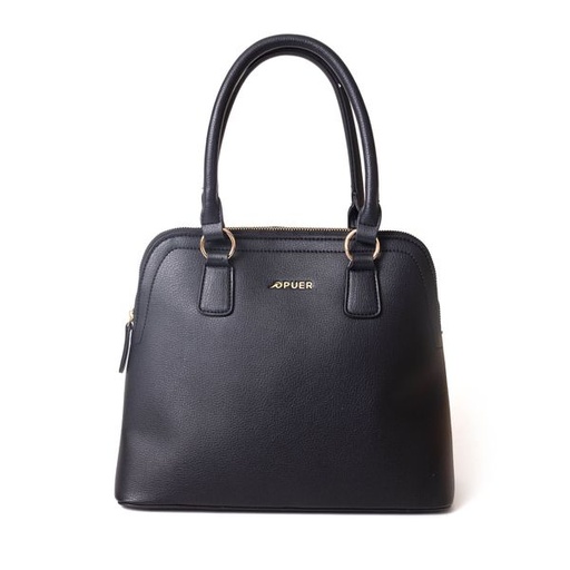 [1370] Handbag Lara Dome Satchel Black